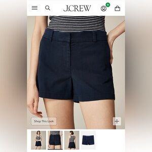 Like new JCrew 4” chino short Navy